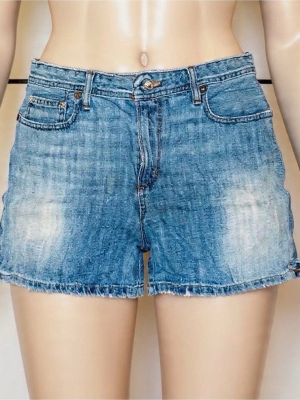 Y2K Polo Jeans Co RL67 Saturday Short Size 8/29 Light Wash Vintage